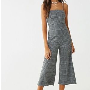 Forever 21 Glen Plaid Jumpsuit Size S